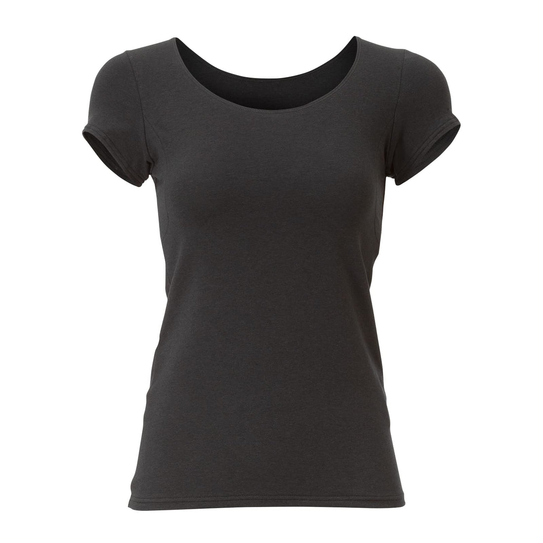 DEOEST French Sleeve Odor Control Shirt with Sweat Pads Size LL Black