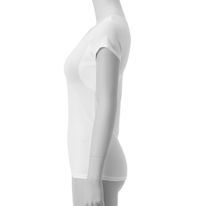 DEOEST French Sleeve Deodorizing Top with Sweat Pads Size L White