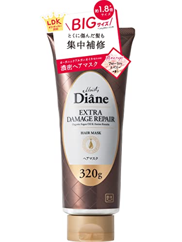 [Amazon.co.jp Exclusive] DX [Approximately 1.8 Times Large Capacity] Hair Mask [Damage Repair] Floral &amp; Berry Scent Diane Perfect Beauty Extra Damage Repair 320g