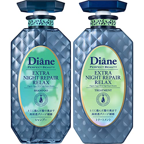 [2023] Diane Night Repair Shampoo &amp; Treatment [Night Deep Repair] Relax Forest Scent Perfect Beauty Relax Night Repair Set 450ml×2
