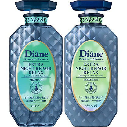 [2023] Diane Night Repair Shampoo &amp; Treatment [Night Deep Repair] Relax Forest Scent Perfect Beauty Relax Night Repair Set 450ml×2