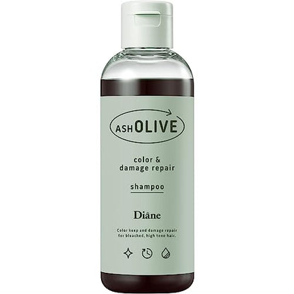 Diane Color Shampoo Ash Olive [Reduces Yellowing, Color Charge &amp; Damage Repair] Ash Olive 200ml