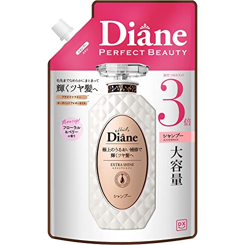Diane DX Extra Shine Shampoo Refill, Floral & Berry Scent 1000ml