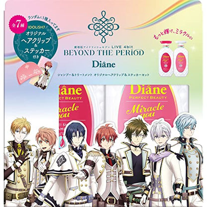 【Film Idollish Seven Collaboration】Shampoo et Traitement 〈avec Clip de Cheveux Original et Autocollant〉 Diane Perfect Beauty Miracle You Shine! Shine! 450ml×2