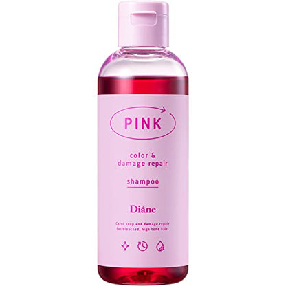 Diane Color Shampoo Pink [Suppresses Yellowing, Color Charge &amp; Damage Repair] Warm Tones 200ml
