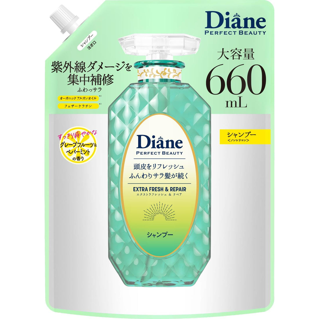 Diane Grapefruit & Peppermint Shampoo 660ml Extra Fresh Repair