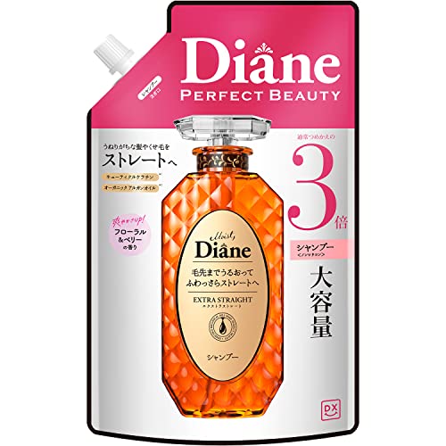 Diane Extra Straight Shampoo Floral Berry Scent 1000ml Refill