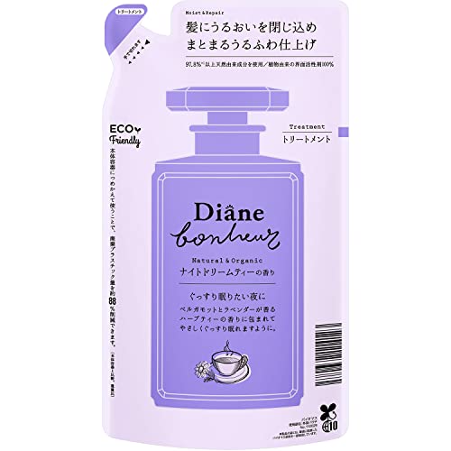 Treatment [Night Dream Tea Scent] Moist &amp; Repair Diane Bonheur Refill 400ml Organic Additive-Free
