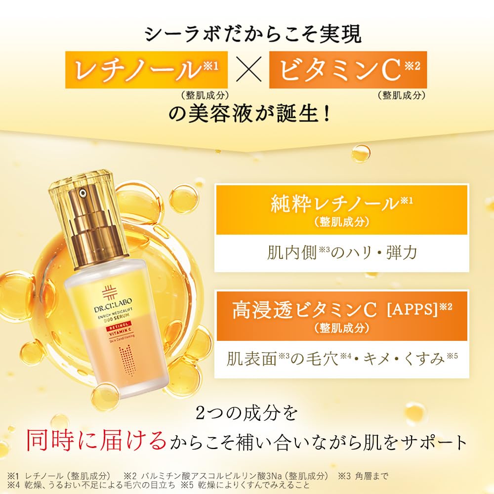 Dr.Ci:Labo Duo Serum with Retinol and Vitamin C 26mL