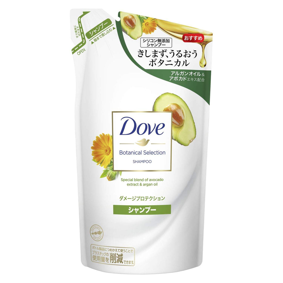 Dove Shampoo Botanique Protection Contre les Dommages 350g