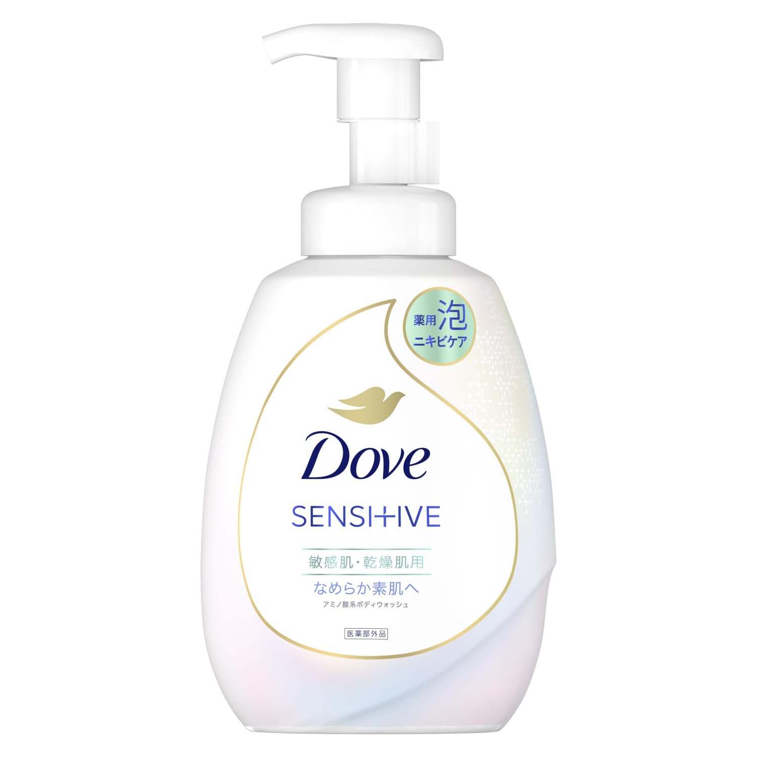 Dove Foaming Body Wash 540g for Smooth Skin