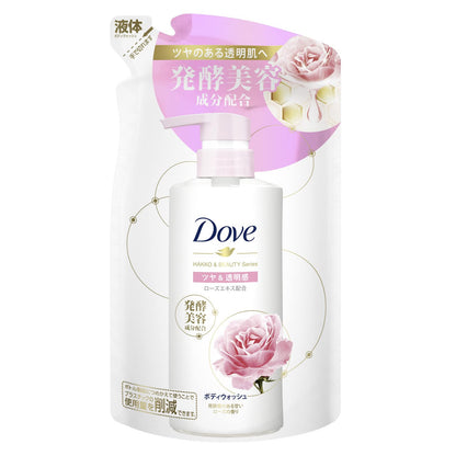 Dove Body Soap Shine &amp; Transparency Body Wash 340g with Fermented Ingredients