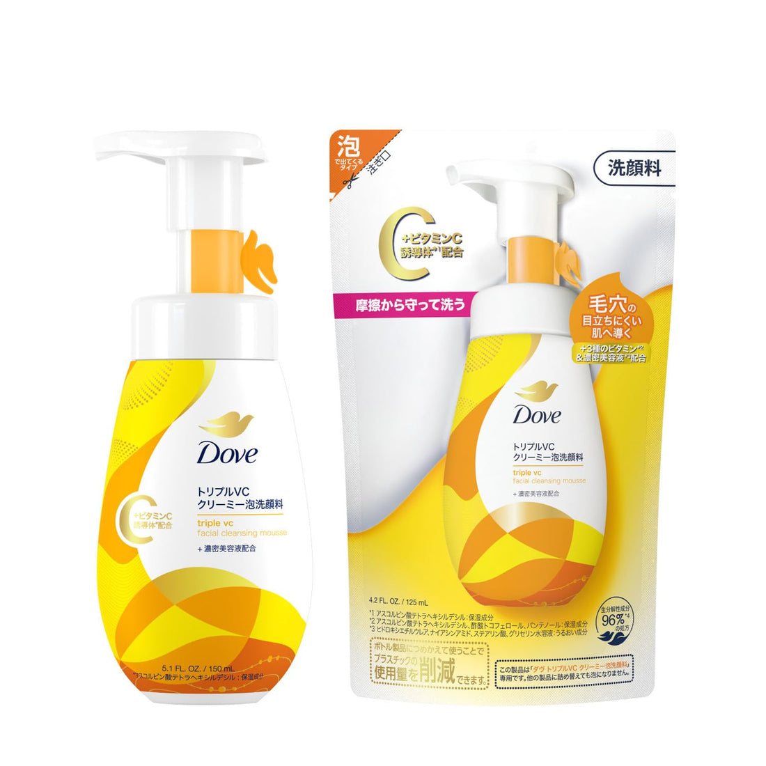 Dove Creamy Foam Cleanser with Triple Vitamin C 150ml