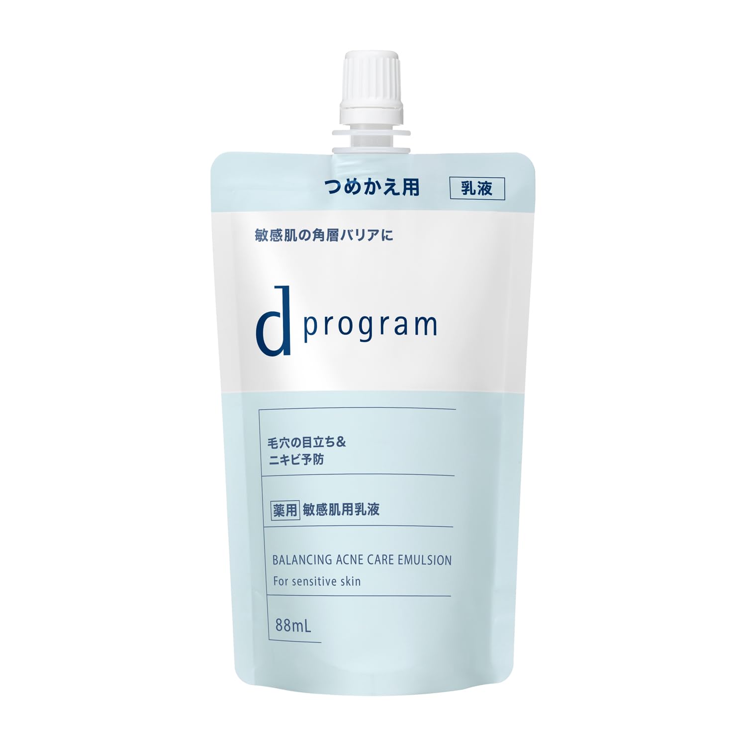 d program Balance &amp; Acne Care Emulsion EX (Refill) 88mL | Lotion | Milk &amp; Lotion Type | Fragrance-Free | Delicate Moisturizing Skin Roughness Prevention Focused on Beautiful Skin Bacteria | Shiseido
