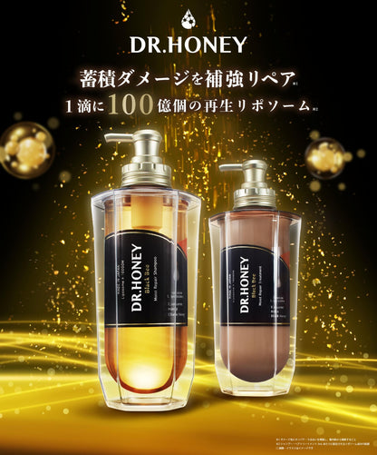 DR.HONEY Black Bee Shampoo and Treatment Set 340mL Blossom Tea