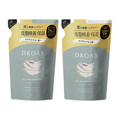 DROAS Silky Cleanse Shampoo and Treatment Refill Set 400ml