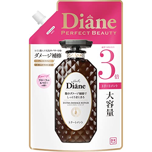 DX (Deluxe) 【Exclusivité Amazon.co.jp】 【Grande capacité】 Traitement [Réparation des dommages] Parfum floral &amp; baies Diane DX Extra Damage Repair Recharge 1000ml