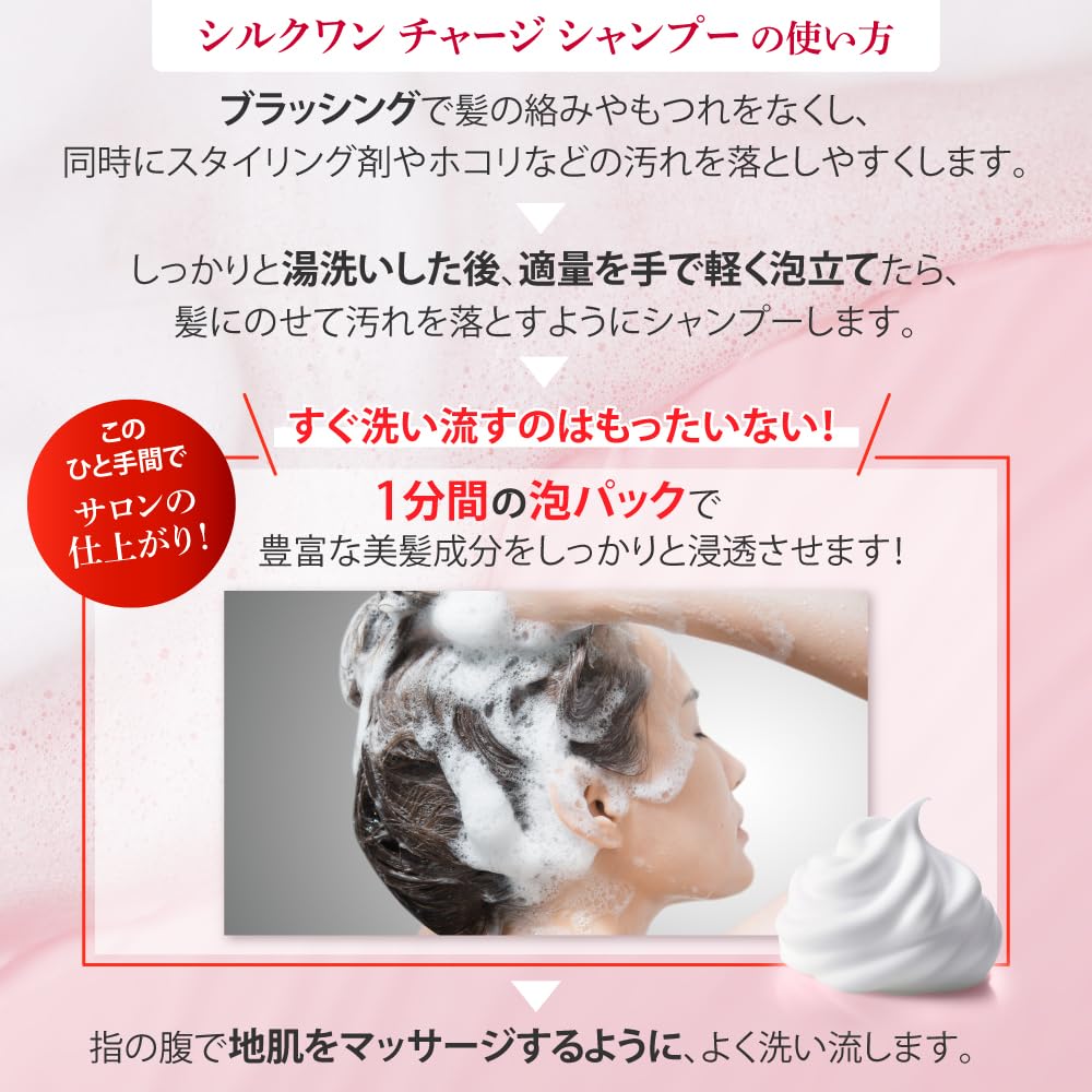 EARTHEART Silk One Charge Shampoo 300ml for Japanese Hair Care