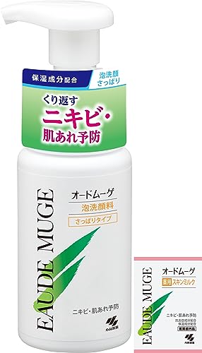 EAUDE MUGE 【公式】オードムーゲ 泡洗顔料 さっぱりタイプ 本体 150ml くり返すニキビ・肌あれ予防を考えたオードムーゲシリーズ 保湿成分配合 化粧品 薬用スキンミルクサンプル付き 小林製薬