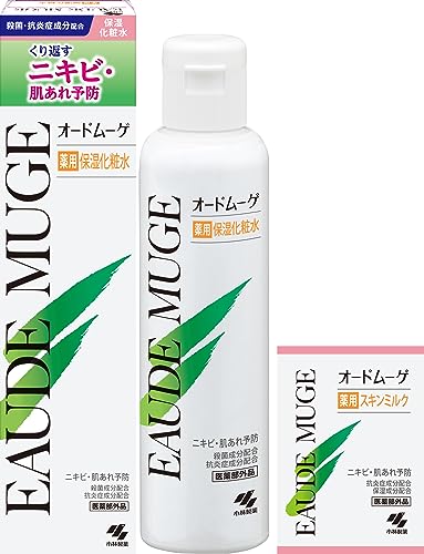 Official Odor Muge Medicinal Moisturizing Lotion 200ml Cleansing Lotion Designed to Prevent Recurring Acne and Skin Roughness Contains Antibacterial and Anti-inflammatory Ingredients Quasi-drug Includes Kobayashi Pharmaceutical Medicinal Skin Milk Sample