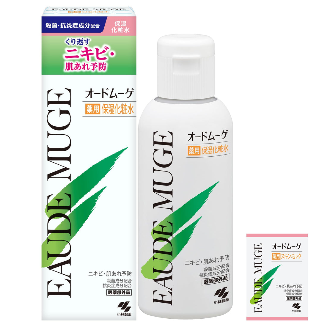 Eau tonique hydratante médicamenteuse Odor Muge 160mL Lotion tonique pour le visage Préventive contre les acnés récurrentes et les irritations cutanées Formule avec des ingrédients antibactériens et anti-inflammatoires Produit de santé non réglementé