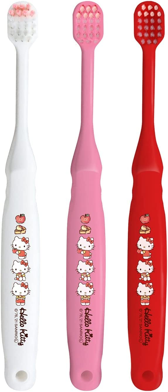 B-S30 Brosse à dents pour enfants Ebisu Hello Kitty à partir de 6 ans, souple, pack de 6