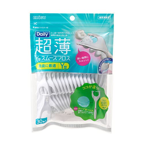 Ebisu Ultra-Thin Y-Type Smooth Floss 30 Pieces