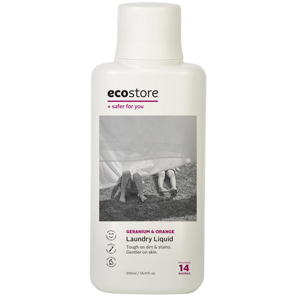 ecostore Laundry Liquid 【Geranium &amp; Orange】 500mL Laundry Detergent Liquid Plant-Based Skin-Friendly