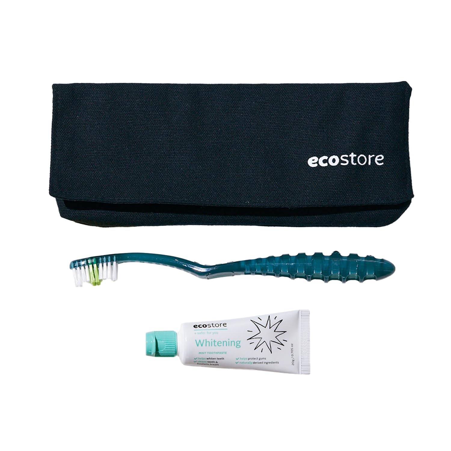 ecostore Oral Travel Kit Whitening Toothpaste and Medium Dental Brush