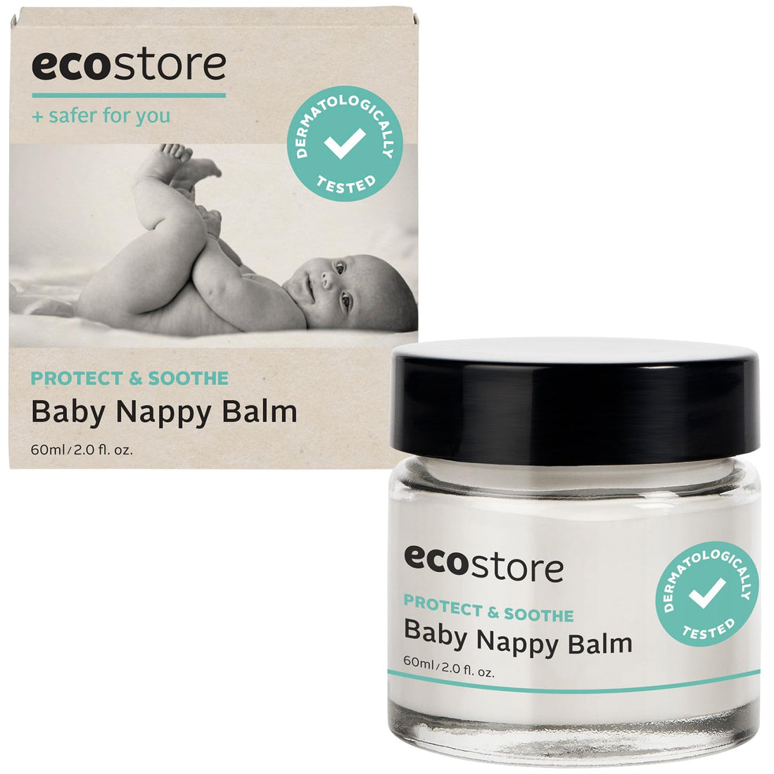 ecostore Baby Balm 【Fragrance-Free】 for Babies, Diaper Care, Plant-Derived, Skin-Friendly