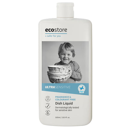 ecostore Dishwash Liquid Unscented 500mL Plant-Based Detergent