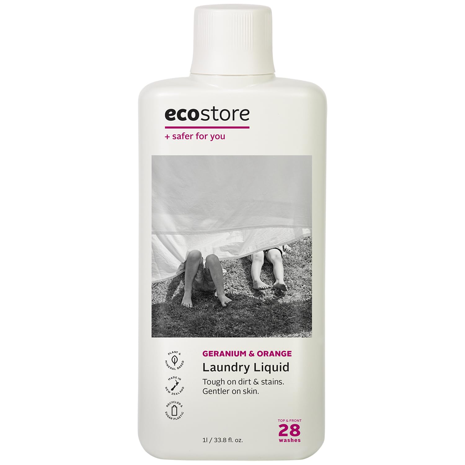 ecostore Laundry Liquid 【Geranium &amp; Orange】 1L Laundry Detergent Liquid Plant-Based Gentle on Skin