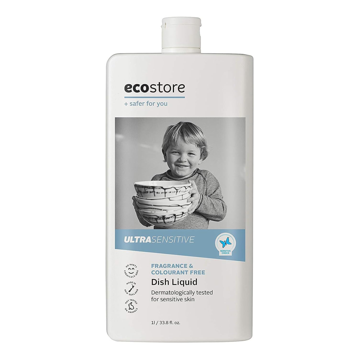 ecostore Dishwash Liquid Unscented 1L Plant-Based Dish Detergent