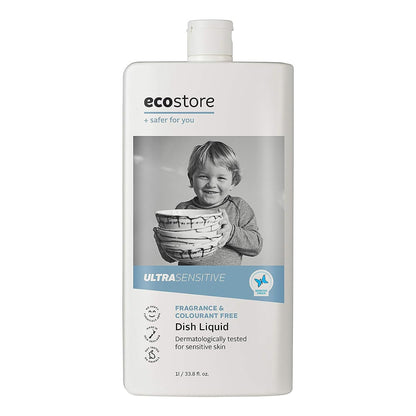 ecostore Dishwash Liquid Unscented 1L Plant-Based Dish Detergent