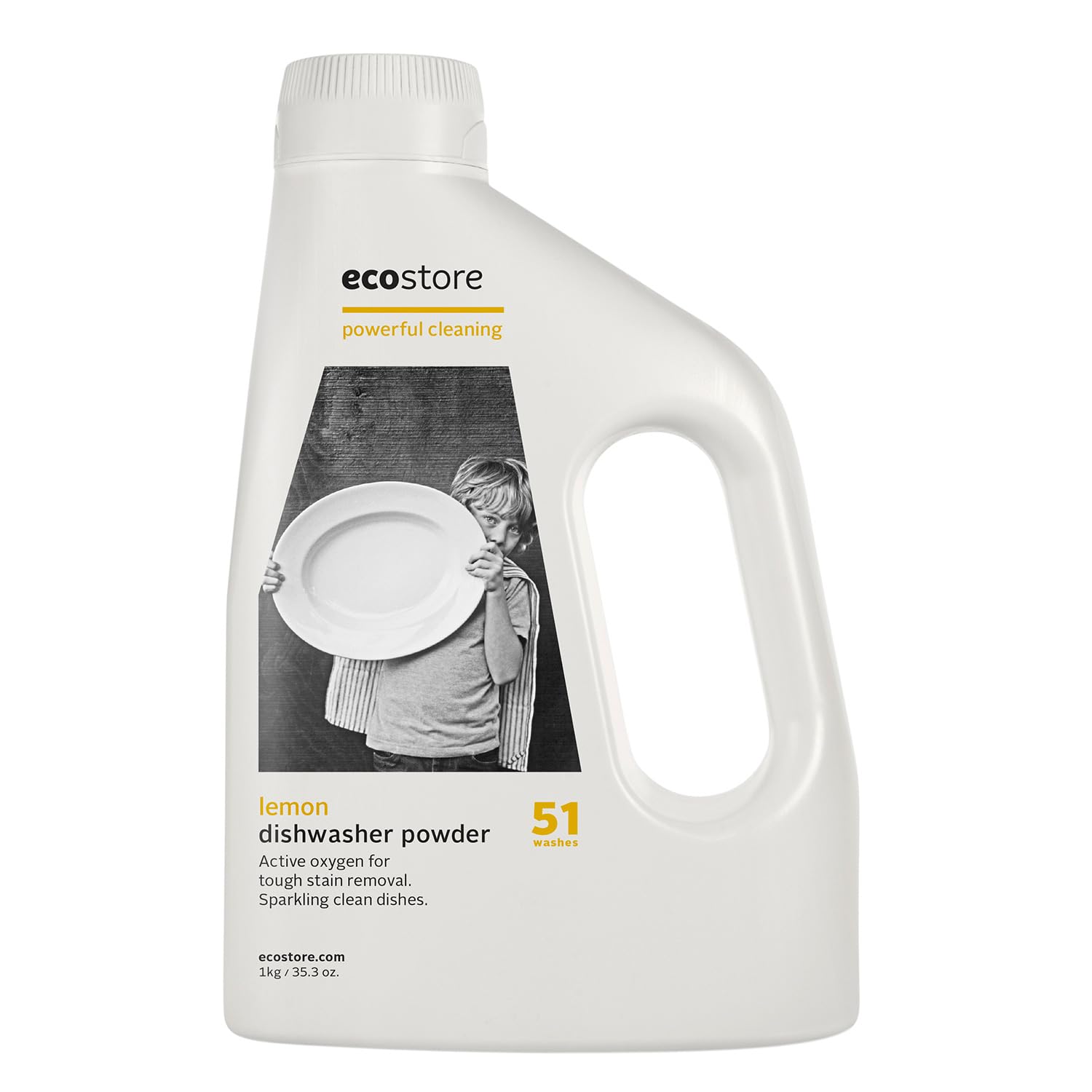 ecostore Poudre de lavage automatique pour lave-vaisselle 【Citron】 1kg Détergent en poudre pour lave-vaisselle automatique