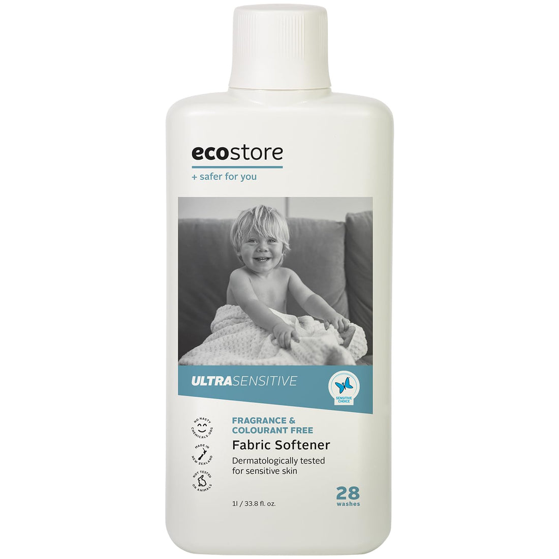 ecostore Assouplissant pour tissus 【Sans parfum】 1L Assouplissant Agent de finition doux Détergent D&