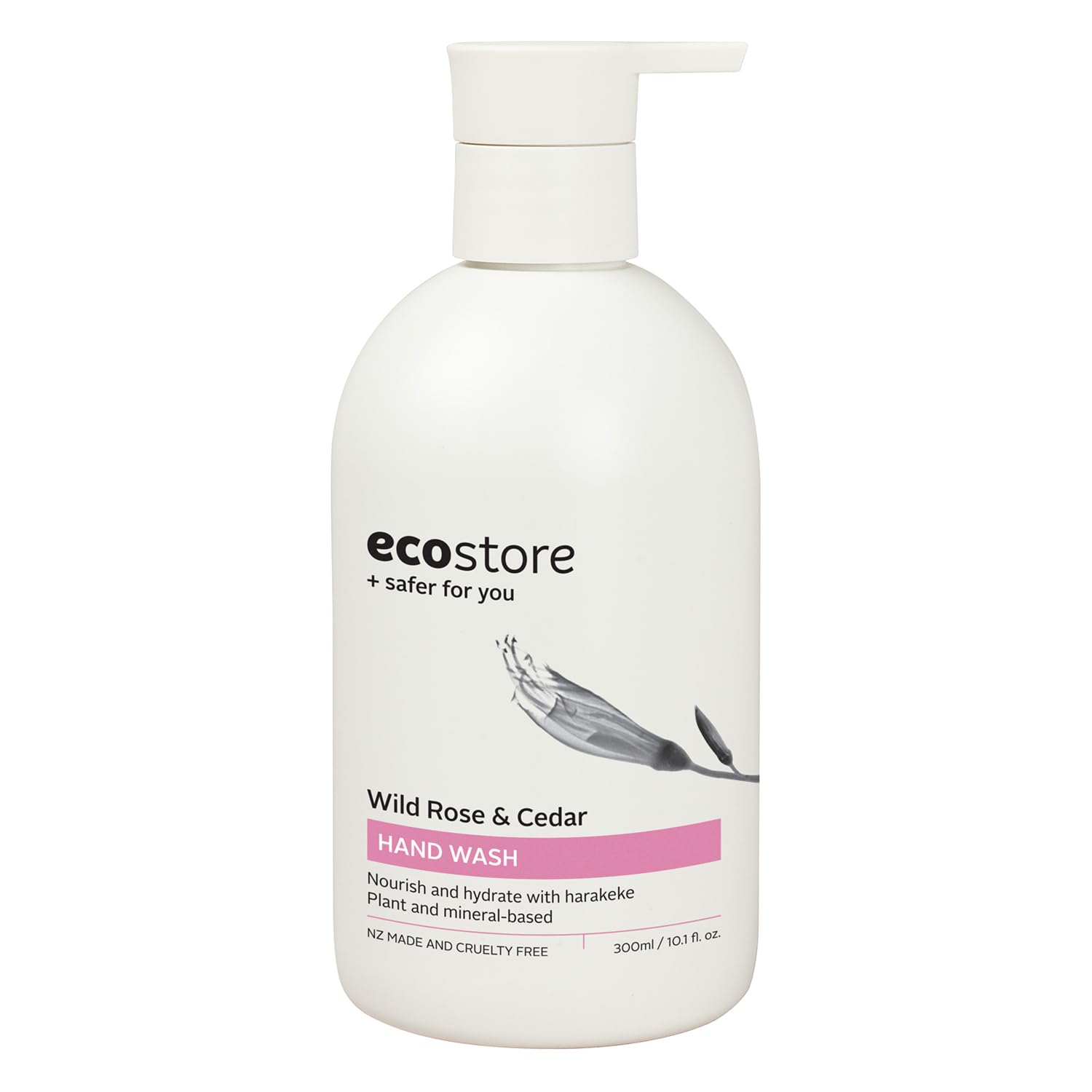 ecostore Distributeur de savon pour les mains 【Rose sauvage &amp; Cèdre】 300mL Savon liquide Savon végétal Doux pour la peau