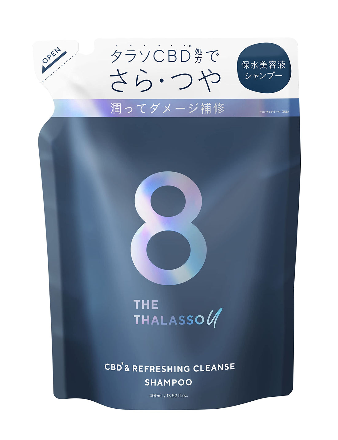 8 THE THALASSO CBD Refreshing Hair Cleanser Shampoo Refill 400ml
