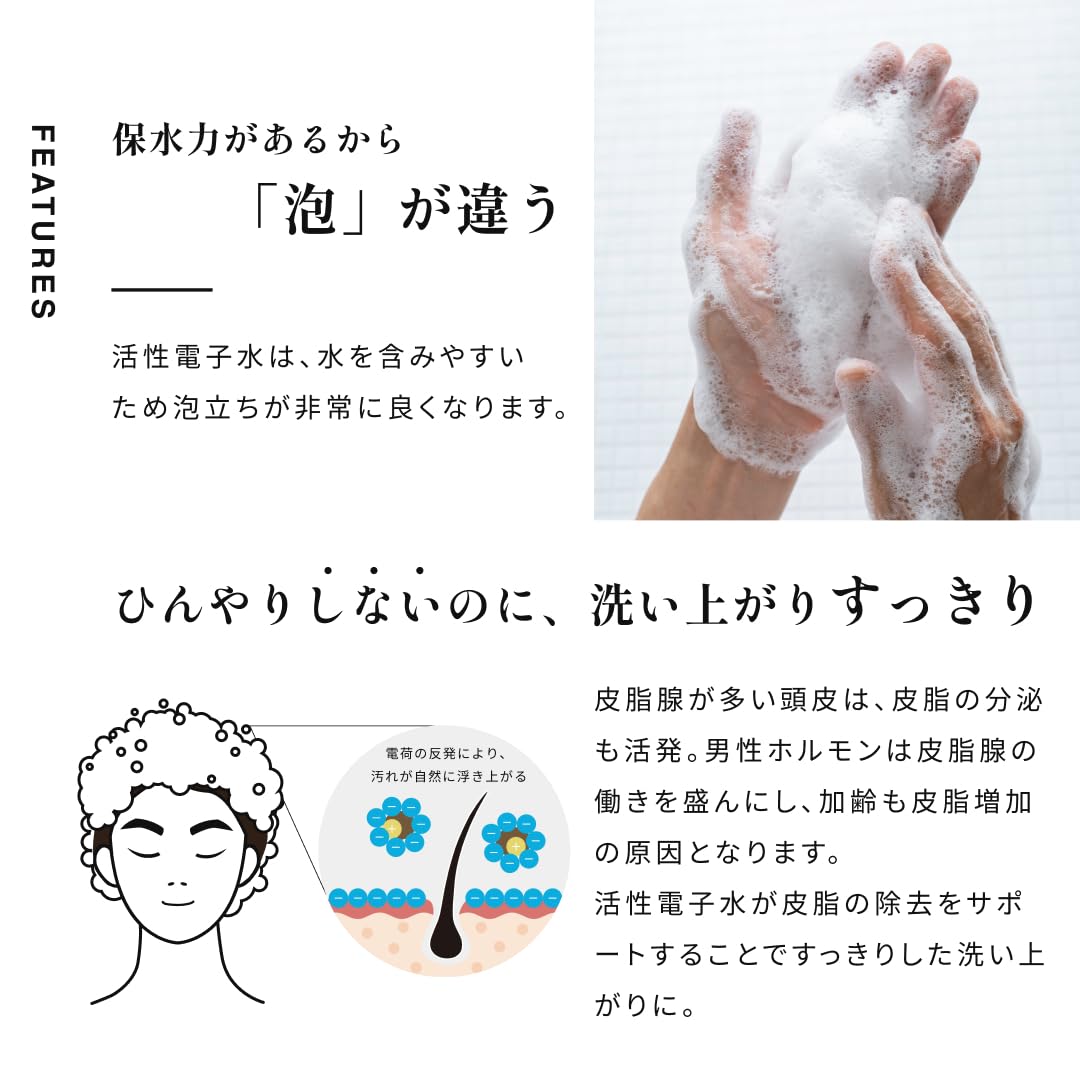 ELECTRON Scalp Shampoo for Men 300ml Gentle Care for Sensitive Skin