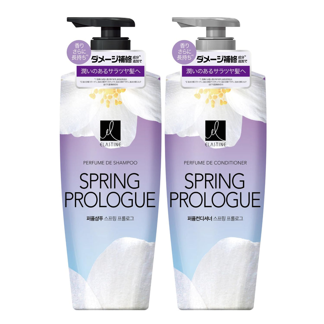 §ｅｌ∞ＥＬＡＳＴＩＮＥ Shampooing et Après-Shampooing 600mL Réparation des Cheveux