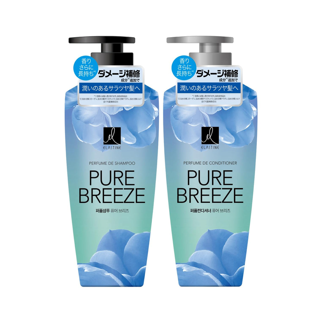 ELASTINE Shampoo et Après-Shampooing Pure Breeze 400mL