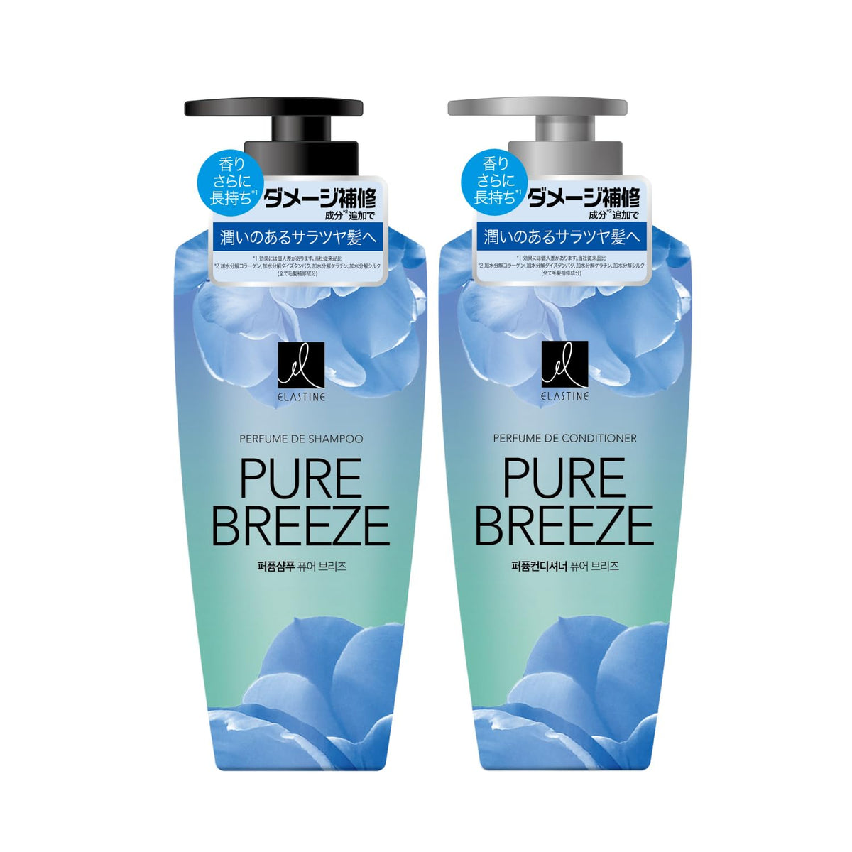 ELASTINE Shampoo et Après-Shampooing Pure Breeze 400mL