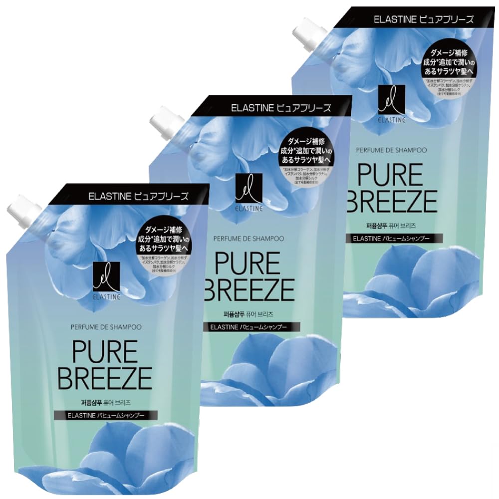 ELASTINE Pure Breeze Shampoo Refill 350ml for Japanese Hair Care