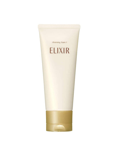 ELIXIR Nettoyant Moussant 1 (Type Frais) N 145g Nettoyant Moussant Gel Nettoyant Mousse Peau Douce et Élastique Soin Anti-Âge Blanc Shiseido