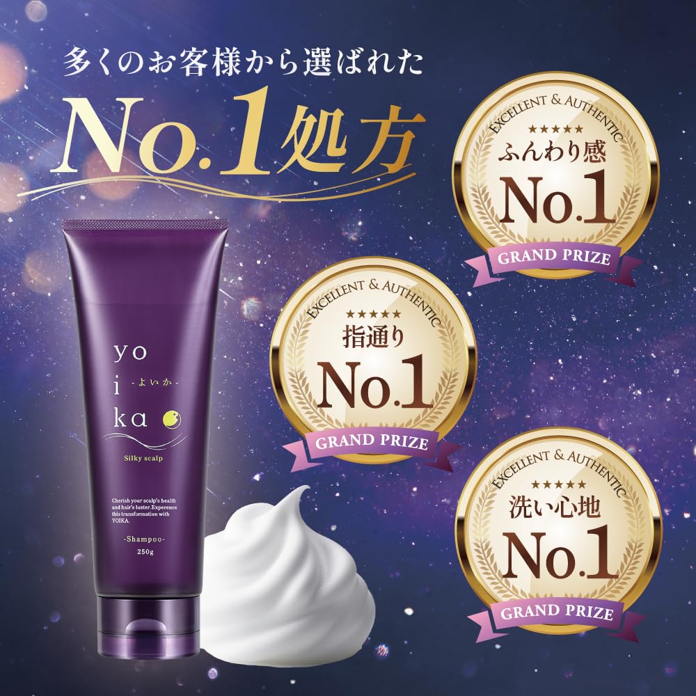 eLife YOIKA Shampoo for Hair Loss, Scalp Care, Silicone-Free, Volume-Up, Dense Foam, Getto Scent 250g
