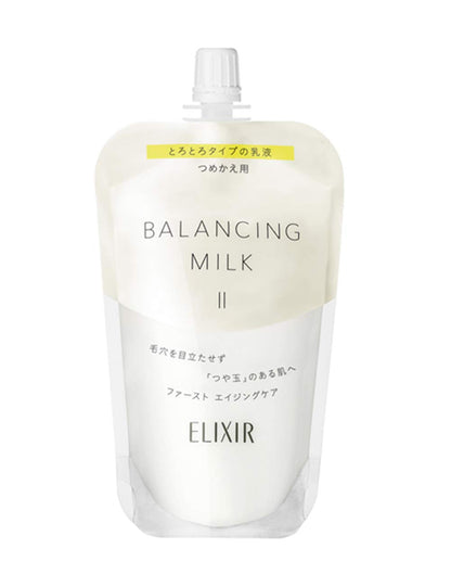 ELIXIR REFLET Balancing Milk 2 (Thick Type) 110mL Refill Emulsion Moisturizing Pore Care Hydration Luminous Pearls Shiseido