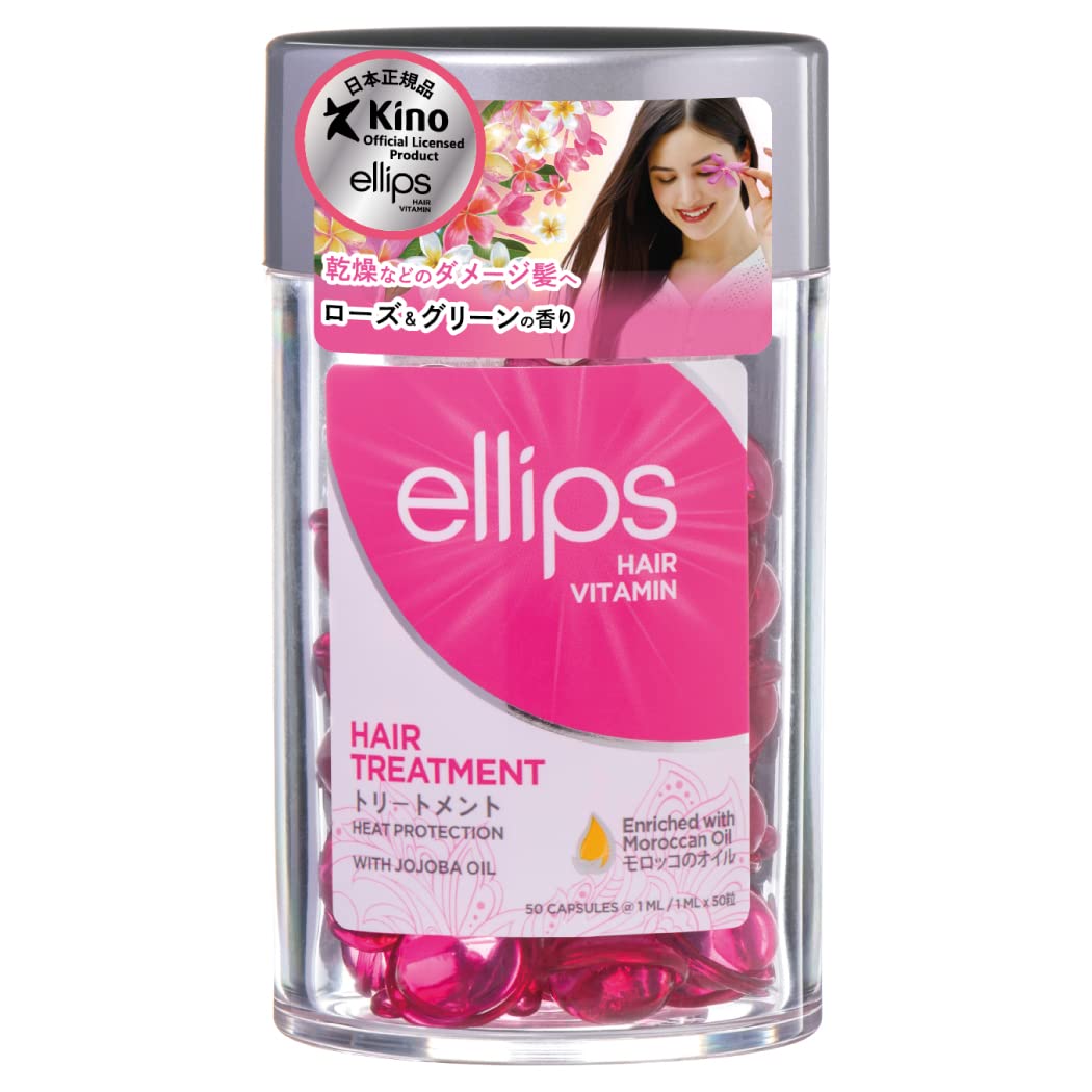 ellips Hair Oil (Pink / Rose &amp; Green Fragrance)【Genuine Product】