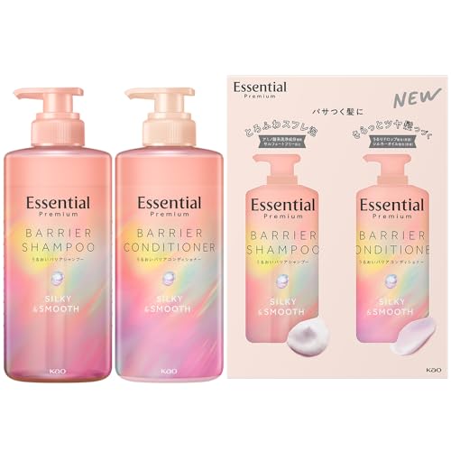 Essential Premium Moisture Barrier Shampoo Silky Smooth Pump Set 900ml