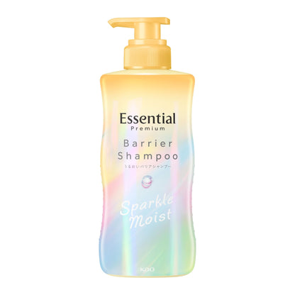 Essential エッセンシャル プレミアム うるおいバリアシャンプー スパークルモイスト ポンプ 430ml ホワイトピーチ＆ムスクの香り