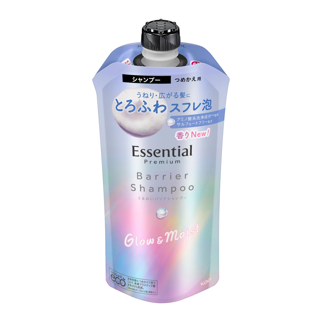 Essential Premium Moisture Barrier Shampoo Glow and Moist Refill 340ml